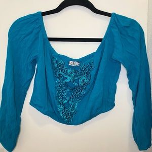 TOBI Long Sleeve Crop Top